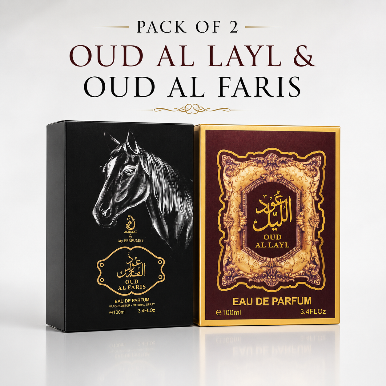 OUD AL LAYL & OUD AL FARIS Pack of Two 100ML